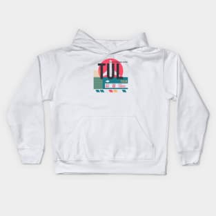 Tulsa (TUL) Airport // Sunset Baggage Tag Kids Hoodie